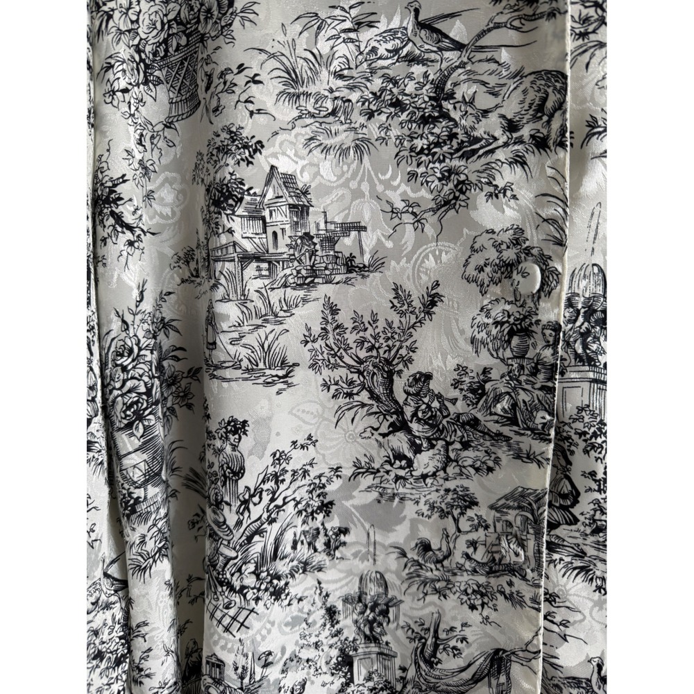 Vintage Victorias Secret Toile de Jouy Jacquard Sleep Shirt Nightgown - Picture 3 of 7